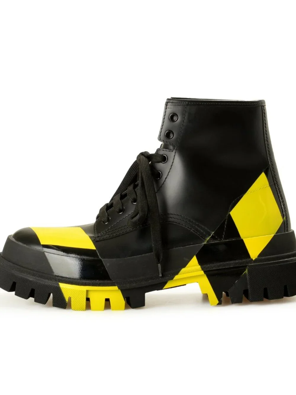 Dolce & Gabbana Men's Two Tone Leather Combat Lace Up Boots Shoes US 11 IT 44